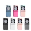 Funda Adecuada para Teléfono Móvil Samsung Z Flip7/6/5 4/3 Color Contrastante Tacto Piel W24Flip Bisagra de Doble Hebilla Cubierta Protectora