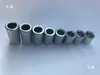 Bujes para motocicleta y vehículo eléctrico, diámetro interior 12 mm, diámetro exterior 20 mm, varias alturas, bujes de manguito de hierro, tipo cilíndrico hueco roscado
