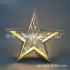 Estrella de Cinco Puntas Brillante Luz Led Estrella de Madera Decoración de Escritorio Led