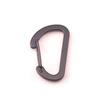 Suministro de fábrica No. 4 hebillas de resorte de aleación de aluminio negro para electroforesis de aplanamiento con forma de D, hebilla colgante negra de tamaño pequeño