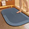 Alfombrilla de Piso de Tierra de Diatomeas de Color Sólido Minimalista para Baño y Tocador, Absorbente de Agua, Resistente a la Suciedad, Antideslizante, Felpudo Anticaídas
