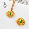 Tienda de Oro Mismo Estilo Oro Arena Antigua Calado Filigrana Fulu Ruyi Candado Nuevo Chinoiserie Fulu Calabaza Ruyi Candado Mayoreo