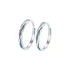 Anillos de Pareja Originales Montaña y Río Tiqia, un par de anillos abiertos de plata de ley S925 de lujo ligero de alta gama con esmalte luminoso