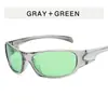 Gafas de Sol Verdes para Mujer con Montura Estrecha Estilo Punk Millennial Y2K Moda Callejera Protección UV400 Una Pieza Dropshipping