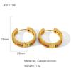 Pendientes de temperamento de circón colorido de lujo ligero transfronterizos moda viajero anillo redondo circón engastado en stock pendientes combinables