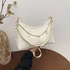 Bolsa de Ombro com Corrente para Mulheres, Novo Estilo Verão 2026, Alto Valor Estético, Simples e Estilosa, Bolsa de Ombro para o Dia a Dia, Bolsa Transversal Retrô