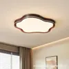 Lámpara de Techo Vintage con Veta de Madera de Nogal para Sala de Estar, Dormitorio, Comedor, Estudio, Iluminación con Protección Ocular Estilo Mid-Century, Nuevo Modelo 2026 para Toda la Casa