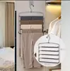 Perchero de Pantalones de Múltiples Capas, Multifuncional, Ahorra Espacio, para Colgar Pantalones, Bufandas, Pantalones de Yoga, Antideslizante, Percha para Pantalones que no Deja Marca para Uso Doméstico
