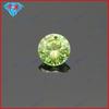 Gema Huagang, circón Wuzhou, piedra desnuda, venta al por mayor, fruta redonda verde, circonita artificial, piedra blanca, circón perforado de un solo agujero