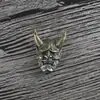 Cobre blanco cara latón cuerno diablo tela hebilla latón hecho a mano dinero hebilla decorativa joyería para hombre vintage al por mayor