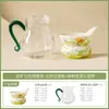 Juego de Té Factory Flower Whisper Cerámica Kung Fu Juego de Té Gama Alta Gaiwan Blanco Mineral Tetera Personal y Taza de Degustación