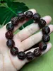 Madera de Palisandro Rosa de Hoja Pequeña India Material Viejo DIY Perla Roja del Sur 15mm Diseño Círculo Único Pulsera de Cuentas Budistas para Hombre y Mujer Venta al por Mayor