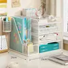 Suporte para Armazenamento de Arquivos, Cesto Organizador Multifuncional para Mesa, Caixa Organizadora de Mesa, Suporte para Livros, Estante de Escritório, Armazenamento de Dados