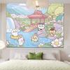 Dibujo Animado Lindo Jiikawa Habitación Cabecera Fondo Colgante Tela de Pared Decoración Dormitorio de Estudiantes Tela de Fondo para Fotos Tapiz