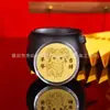 Año de la Oveja Sobre Rojo Saludos de Año Nuevo Souvenir Banco Seguro Regalo Llavero de Lámina de Oro Imitación Llavero Colgante