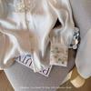 Nueva Camisa Estilo Nacional Chinoiserie Bordada con Botones y Cuello Hongo para Mujer Primavera 2025 Retro Elegante Socialité Elegante Top Delgado