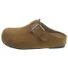 Zapatos de media zapatilla cerrados para mujer, otoño 2026, sin cordones, con suela gruesa, con hebilla interior para aumentar la altura, modernos y cómodos