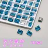 Rhinestones Mixtos K9 de Alta Calidad para Uñas, Rhinestones Brillantes Irregulares de Forma Irregular, Facetados Múltiples, Imitación Azul, Rhinestones Grandes para Uñas