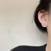 Pendientes colgantes de estrella y luna de diamante brillante para mujer, estilo Ins personalizado, diseño de nicho de lujo accesible, unos pendientes de doble uso