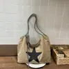 Bolsa de ombro casual grande capacidade estilo coreano para mulheres, novo modelo 2026, bolsa tote simples e versátil, bolsa de ombro versátil