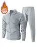 Jaqueta Cross Border 2025 Masculina Outono Juventude Waffle Bolso com Zíper Lapela Slim Fit Cardigan Terno Jaqueta Masculina