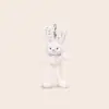 Nuevo Estilo Floral Conejo Dibujo Animado Peluche Llavero Colgante Divertido Mochila Escolar Colgante Pequeño Regalo Venta al por Mayor