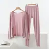 Conjunto de Dos Piezas de Modal Nuevo para Primavera y Verano para Mujer, Camisa Holgada Casual Transpirable y Leggings, Tallas Grandes, Protección Solar