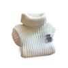 [Oso Jin Yong] suéter de punto grueso de chenilla elástico para niños y niñas, nuevo estilo coreano, cuello alto de punto para niños