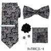 Conjunto de Gravata Masculina, Acessórios para Terno de Negócios, Gravata Vinho de Alta Qualidade com Padrão Paisley, Mais Vendido Transfronteiriço