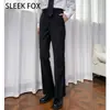 Pantalones casuales holgados para hombre estilo callejero japonés para otoño, relajados y a la moda, estilizan y alargan las piernas, pantalones casuales ligeramente acampanados, modernos