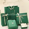 Papel de Toque Azul Marinho de Alta Qualidade Embalagem de Caixa Vazia para Presentear Primeira Escolha Verde Caixa de Embalagem Bolsa de Papel para Bolsa de Mão Sacola de Presente