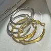 Pendientes Atemporales y Versátiles con un Diseño de Ensanchamiento Parcial, Tendencia de Moda Clásica Vintage, Pendientes Simples de Múltiples Tamaños para Mujeres