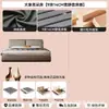 Fornecimento direto da fábrica Cama de couro minimalista italiana, cama de casal moderna e simples para quarto principal, cama grande de luxo leve com estofamento macio e armazenamento, cama de casamento