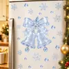 Sinos de Natal Azuis e Brancos Decoração de Janela de Vidro Adesivo de Janela PVC Atmosfera de Vitrine de Inverno Adesivo Eletrostático Adesivo Estilo Natalino