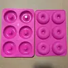 Molde de silicona para donas 6 Donas silicona de grado alimenticio bandeja para hornear bagels resistente al calor y apto para microondas