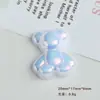 Acessórios de Resina Cartoon DIY Joias Galvanoplastia Urso Multicolorido Cola de Chantilly Grampo de Cabelo Capa de Celular Fivela de Sapato Chaveiro Pingente