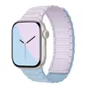 Correa de Silicona Magnética para Reloj de Contraste Tricolor de Cuarta Generación Adecuada para Apple Watch 9 10 11 iWatch Ultra Pulsera