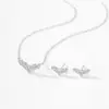Pendientes de Plata de Ley S925 Nueva Cola de Sirena con Circonita para Mujer Diseño Pequeño y Exquisito Pendientes de Diamante con Soporte de Forma V de Alta Calidad