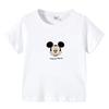 Camiseta de Algodão Infantil Estampada de Desenho Animado Verão Manga Curta Top Bonito Top de Verão com Gola Redonda Vestido de Verão para Bebê
