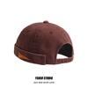 Sombrero pupé de tela desgastada lavada al estilo japonés, gorro yuppie de moda urbana para mujer, sombrero de señor distintivo al estilo coreano