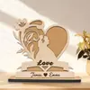 2025 Nueva Decoración Transfronteriza para Bodas y Día de San Valentín Regalo Conmemorativo de Madera para Pareja de Aniversario