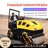 Rolo pequeno que conduz a fábrica hidráulica à mão do compressor do gramado da engenharia da vibração simples e dobro da roda de aço