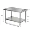 Fengguan Mesa de Trabajo de Acero Inoxidable Mesa de Cocina Estante de Almacenamiento Tabla de Cortar Estante Comercial Encimera Rectangular