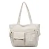 Bolso Tote Grueso Nuevo Otoño e Invierno Personalizado Retro Pana Bolso de Mano Sencillo Gran Capacidad Casual para Viajes Diarios Bolso de Hombro
