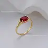 Múltiples Estilos de Anillos Ovalados de Circonita de Colores para Mujer, Cobre Chapado en Oro, No se Desvanecen, Lujo Ligero, Ajustables, Sensación de Alta Gama, Versátiles, Apilables