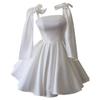 Vestido Strapless con Lazo Estilo Francés de Comercio Exterior Modelo Nuevo 2026 Vestido de Gala de Cumpleaños Vestido de Noche para Adultos Vestido Corto para Anfitriona