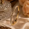 Pulsera de Lujo Cielo Estrellado Ultra Brillante con Circonitas, Elegante Brazalete de Moda con Hebilla Delgada, Sencillo y Versátil para el Uso Diario