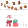Set de 10 Piezas de Hombre de Jengibre Planos 2D para Decoración de Árbol de Navidad de Madera Adornos para Decoración Navideña de Invierno
