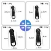 No. 3, No. 5, No. 8, No. 10 Jaladores de Cremallera Largos de Nylon, Cabezales de Cremallera Sin Bloqueo de Aleación de Zinc, Jaladores de Cremallera para Equipaje Electroplateados con Pintura en Spray, En Stock