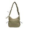 Bolsa Nuvem Plissada com Cordão Novo Estilo Coreano Transfronteiriça Outono e Inverno Acolchoada Portátil de Ombro Bolsas Transversais de Algodão Acolchoado de Nicho Femininas